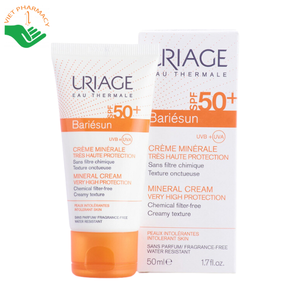 Kem chống nắng Uriage Bariesun SPF50+ Creme Minerale